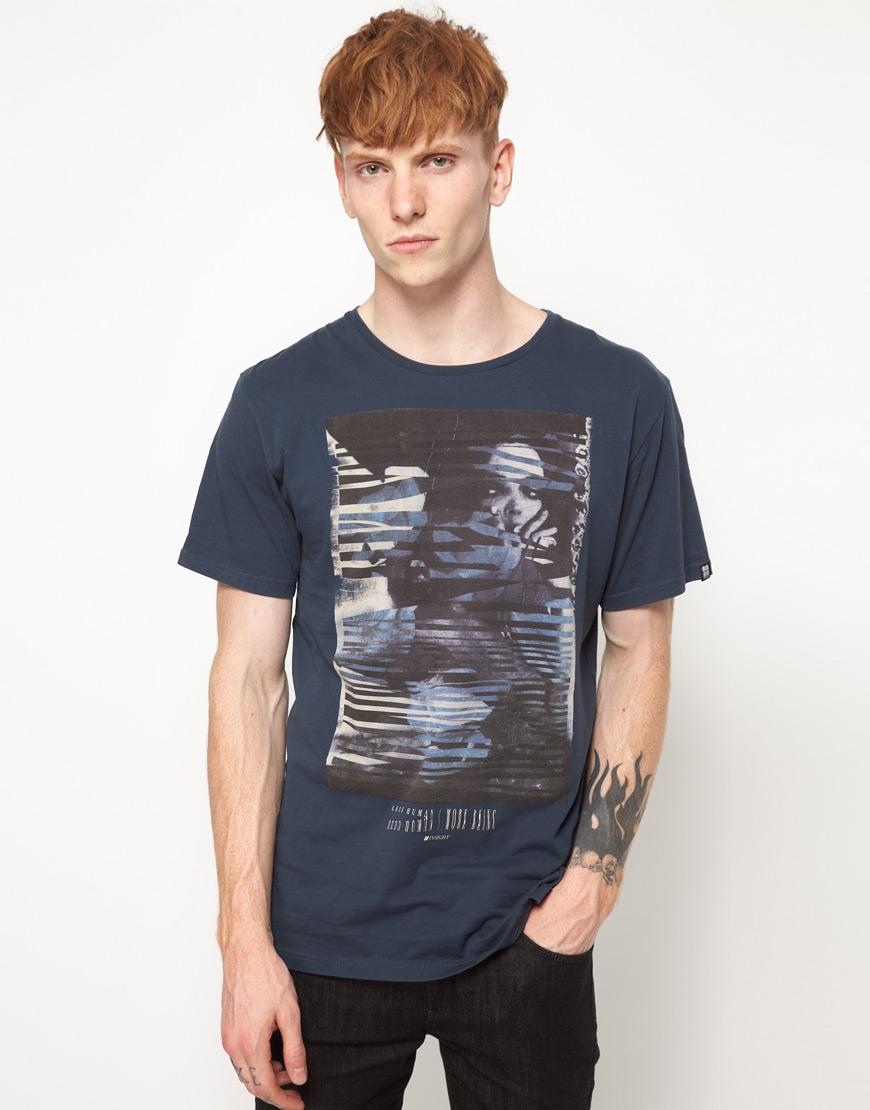 Foto Camiseta con estampado a trozos de chica de Insight Azul marino