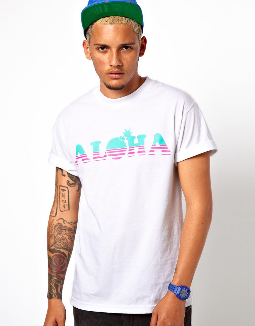 Foto Camiseta con estampado Aloha con granada de The Hundreds Blanco