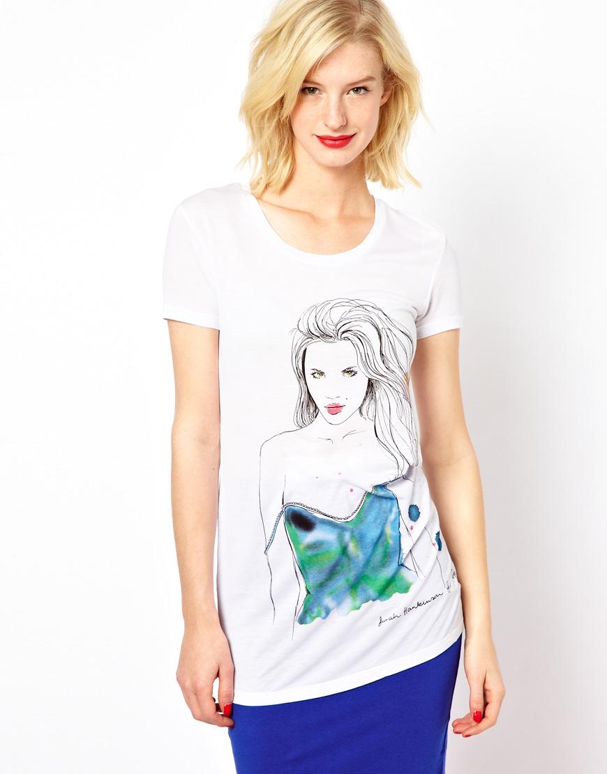 Foto Camiseta con estampado de acuarelas de POP Cph Blanco