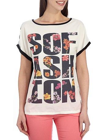 Foto Camiseta con estampado de flores