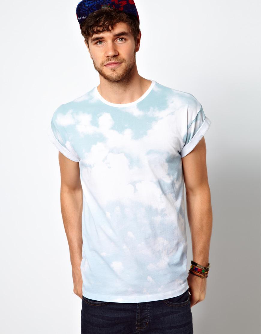 Foto Camiseta con estampado de nubes de Primark Azul
