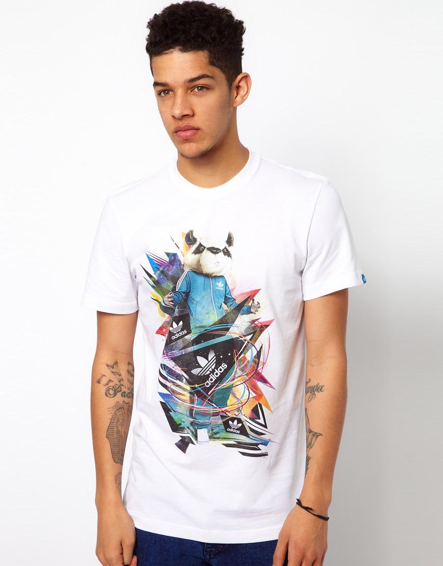 Foto Camiseta con estampado de panda de Adidas Originals Blanco