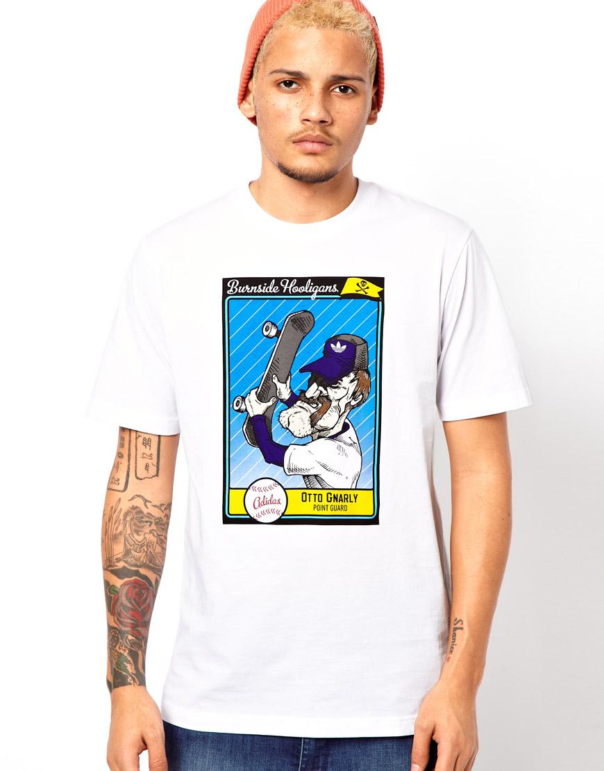 Foto Camiseta con estampado Skate meets Baseball de Adidas Originals Blanco