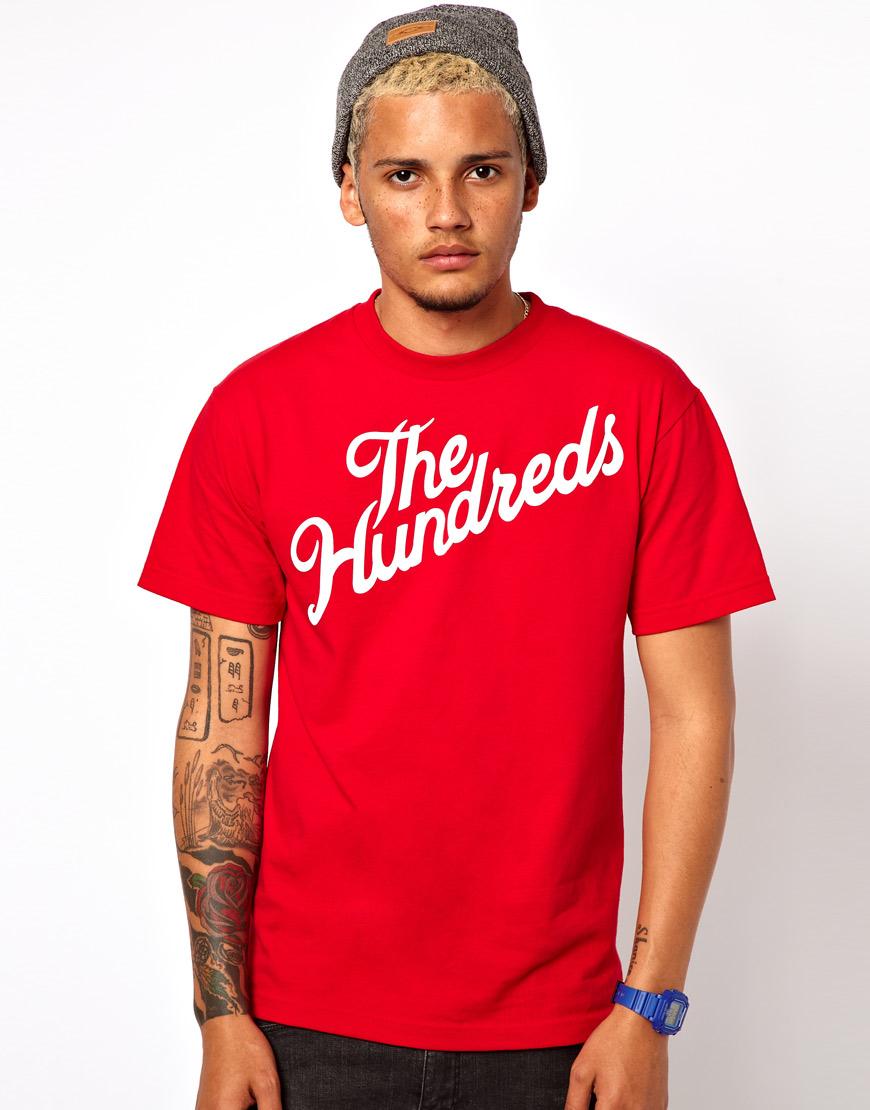 Foto Camiseta con logo en diagonal Forever de The Hundreds Rojo