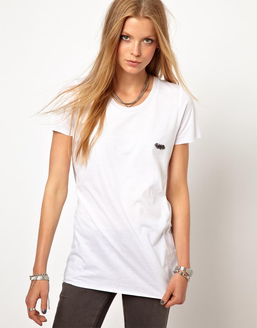Foto Camiseta con murciélago pequeño de Zoe Karssen Blanco óptico