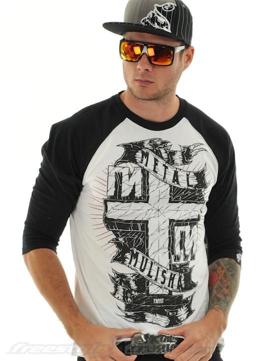 Foto Camiseta De Manda Larga Metal Mulisha Faisst Cross Raglan Negro