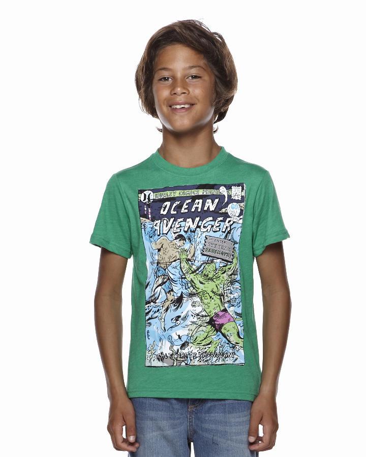 Foto Camiseta De Niño Ocean Avenger De Hurley - Verde Celta Heather