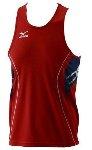 Foto Camiseta de running de caballero Mizuno Team Singlet Singlet Red/nav/w
