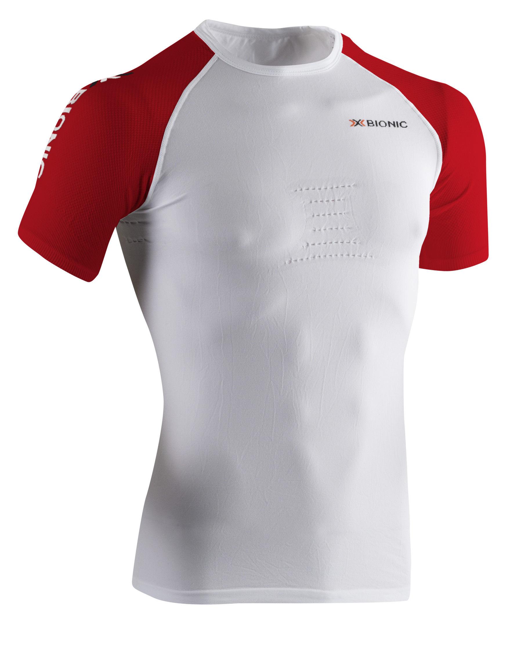 Foto Camiseta de running de manga corta X-Bionic - Speed - Large White/Red