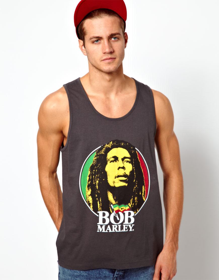 Foto Camiseta de tirantes con estampado de Bob Marley de Primark Negro