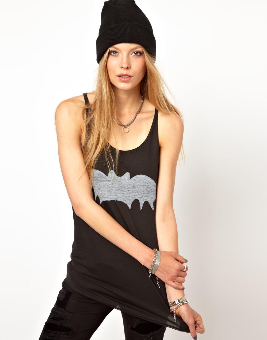Foto Camiseta de tirantes con murciélago de Zoe Karssen Negro pirata