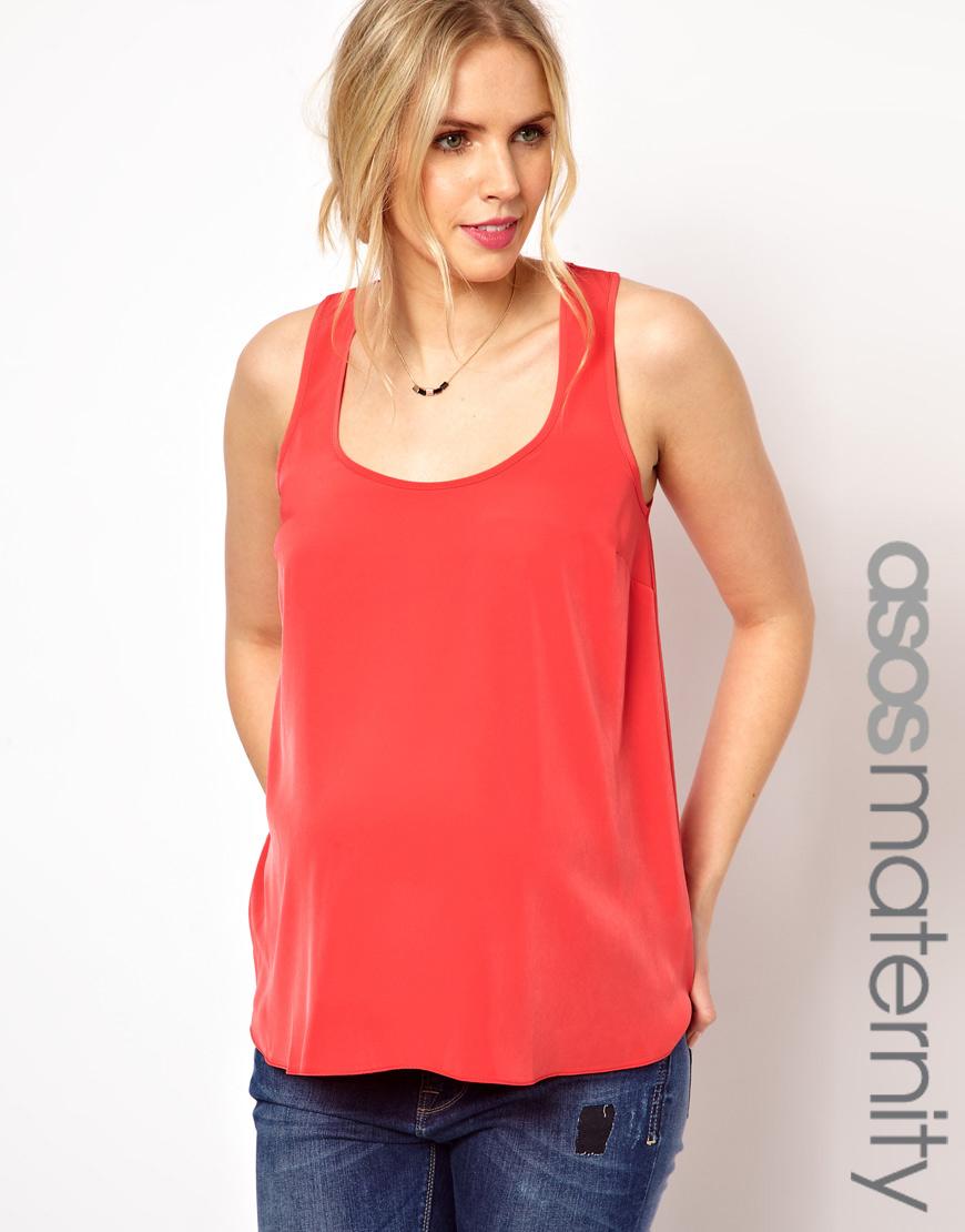 Foto Camiseta de tirantes de punto de ASOS Maternity Coral