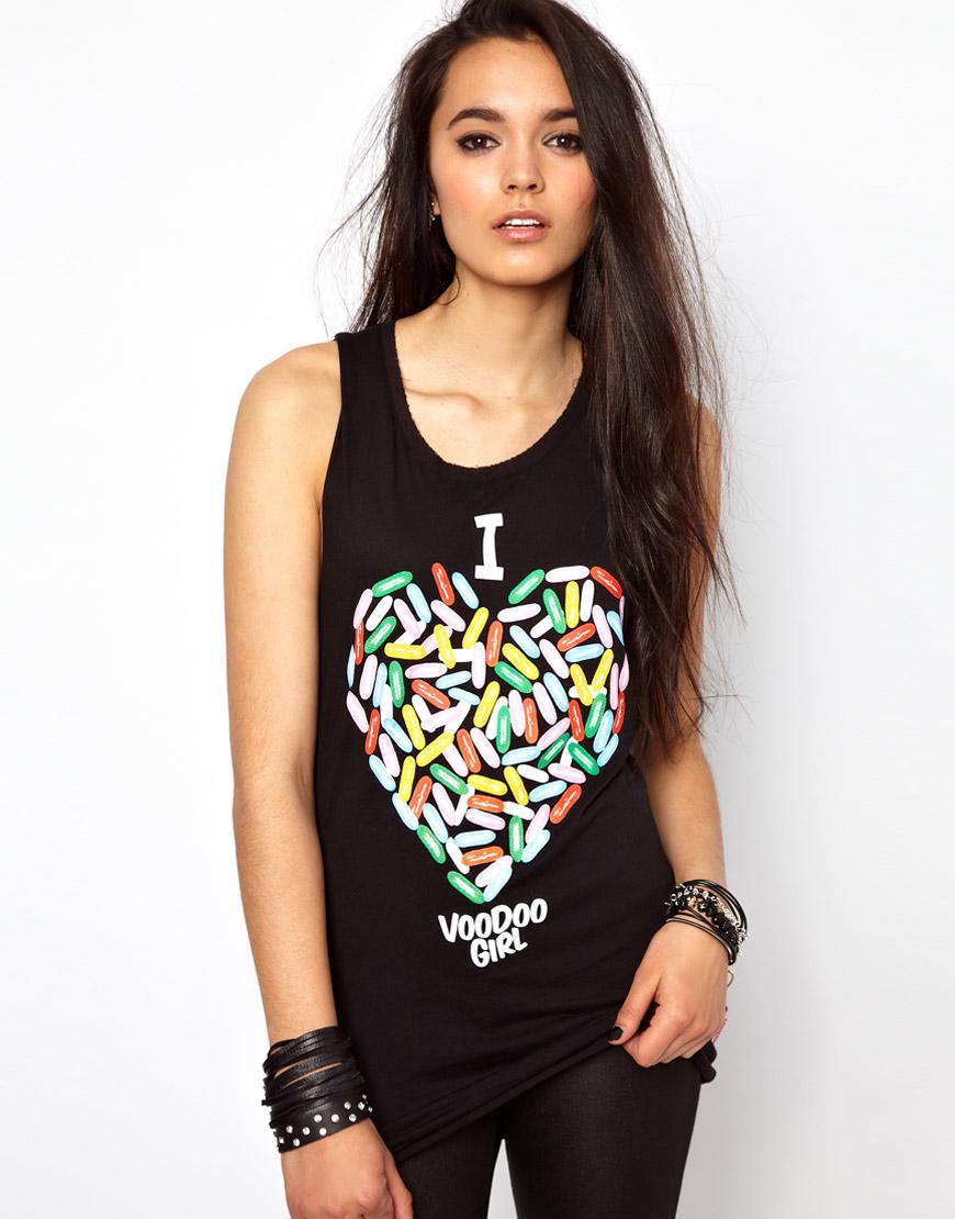 Foto Camiseta de tirantes Sweet Heart de Voodoo Girl Negro