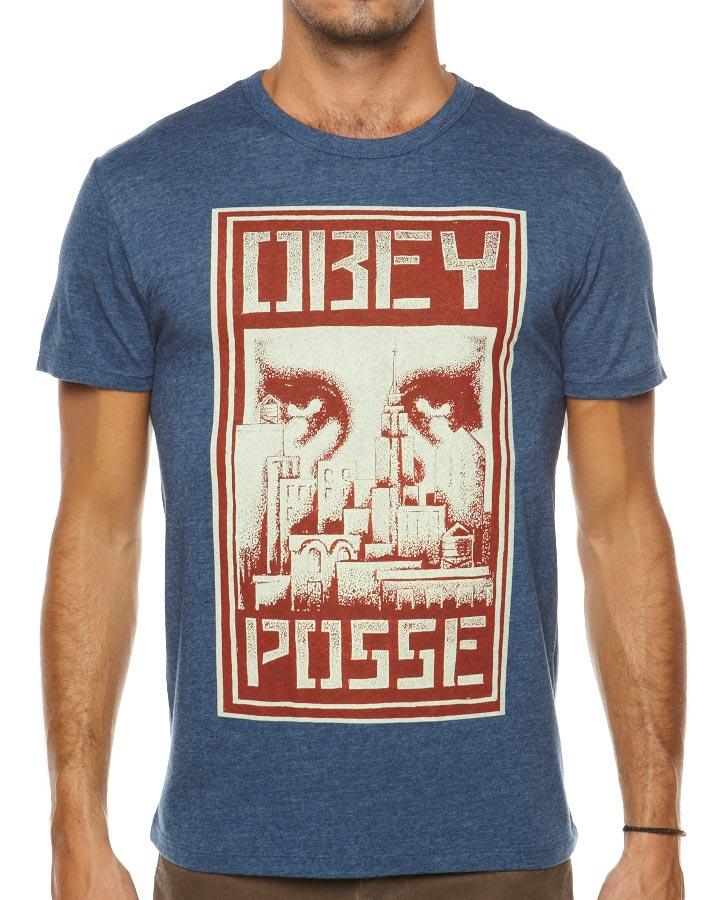 Foto Camiseta Dogma De Obey - Azul Marino Oscuro Heather