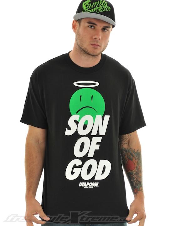 Foto Camiseta DTA-Rogue Status Son Of God Negro Blanco Verde