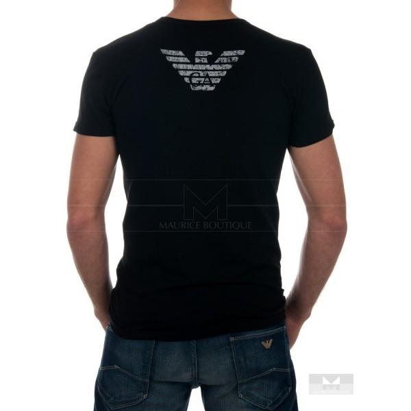 Foto Camiseta EMPORIO ARMANI Negra logo en Gris 3P725 020