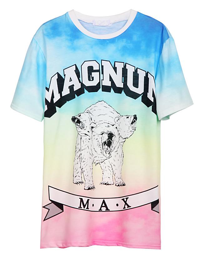 Foto Camiseta estampada monstruo-Azul