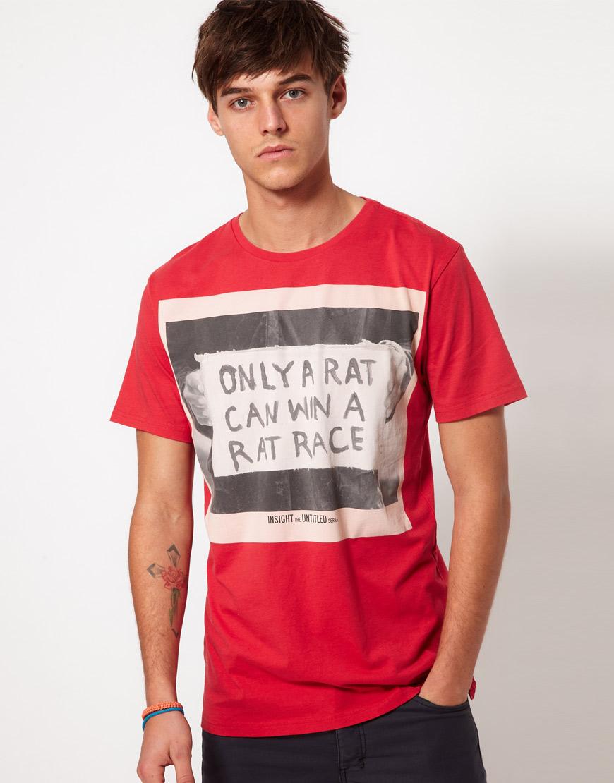 Foto Camiseta estampada Rat Race de Insight Rojo