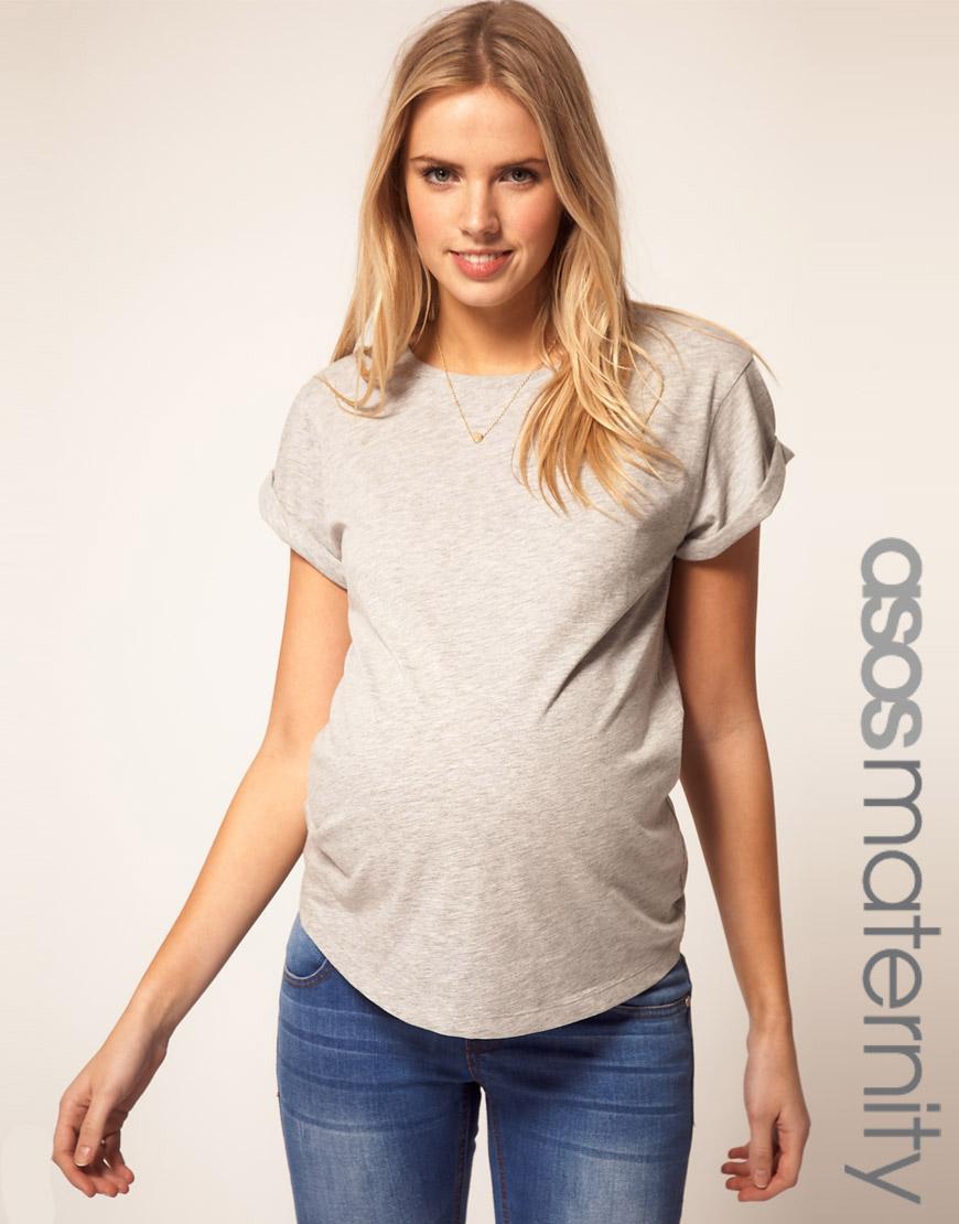 Foto Camiseta estilo boyfriend de ASOS Maternity Grey marl