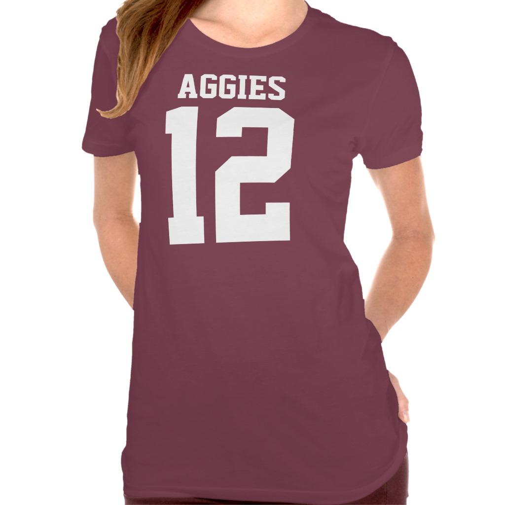 Foto Camiseta falsa del jersey de Tejas Aggie:  12mo Ho