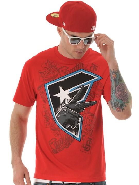 Foto Camiseta Famous Stars and Straps Twitch Oil Spill Rojo-Azul