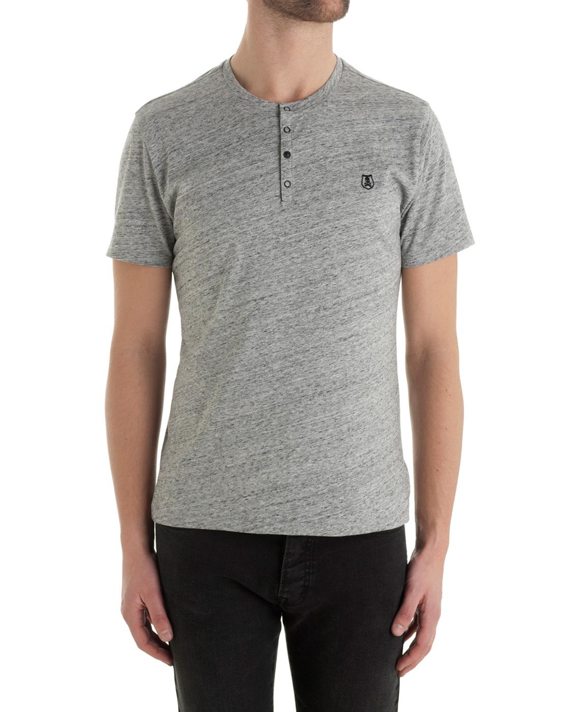 Foto Camiseta gris jaspeado de manga corta