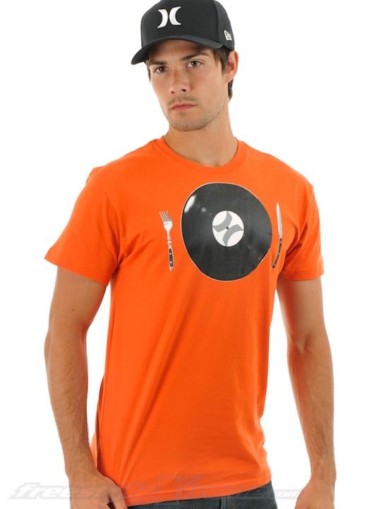 Foto Camiseta Hurley Vinyl Platter Heather Blaze Anaranjado