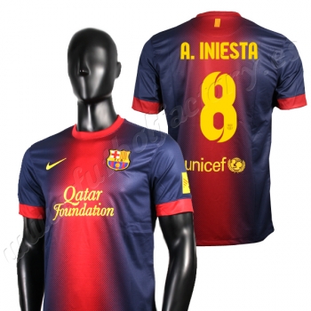 Foto Camiseta iniesta fc barcelona 1ª 2012/2013 nike
