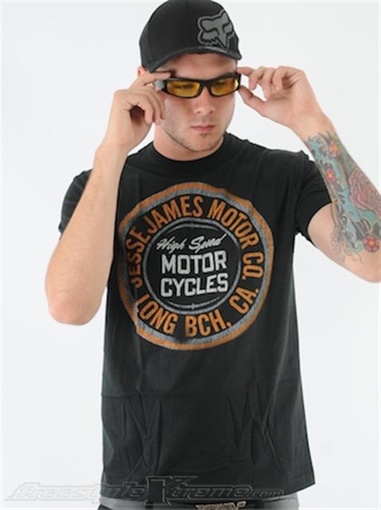 Foto Camiseta JJ Motor Oil West Coast Choppers Solid Negro