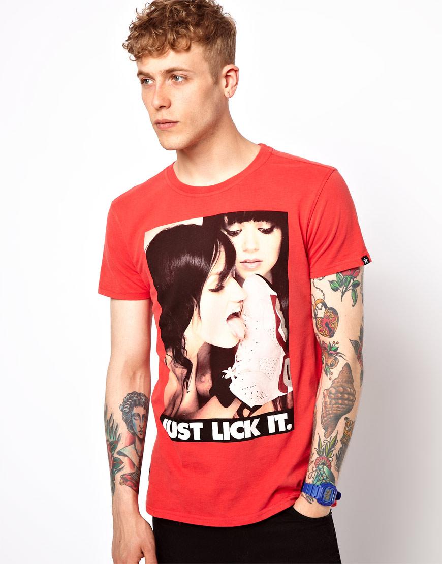 Foto Camiseta Just Lick It de Two Angle Rojo