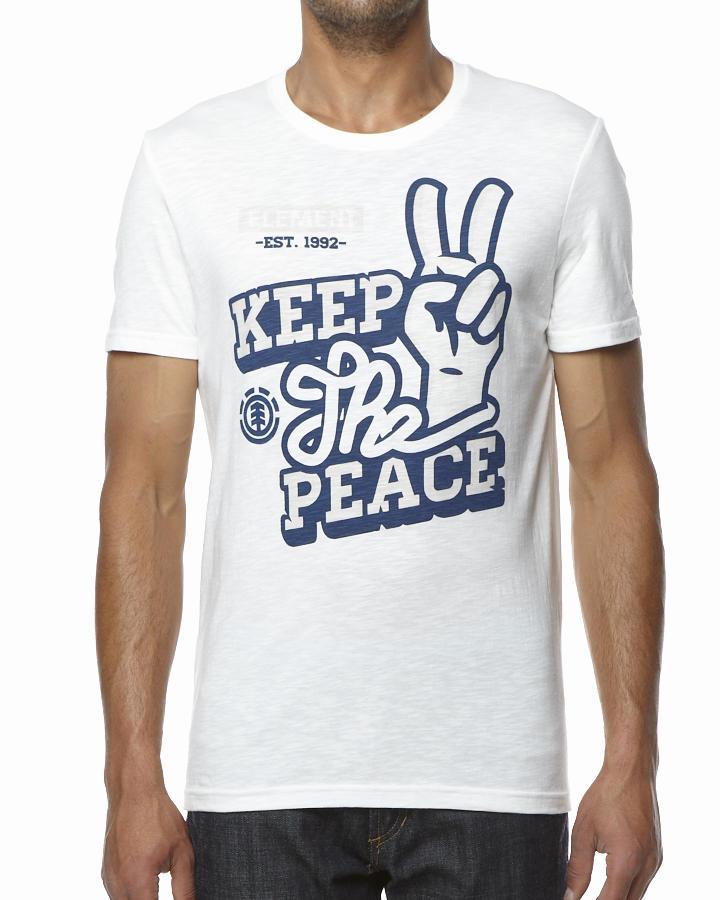 Foto Camiseta Keep The Peace De Element - Blanco Apagado