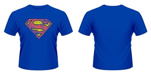 Foto Camiseta Logo Gastado de Superman Azul talla M