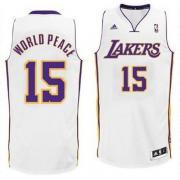 Foto Camiseta Los Angeles Lakers #15 Metta World Peace Revolution 30 Swingman Alternate