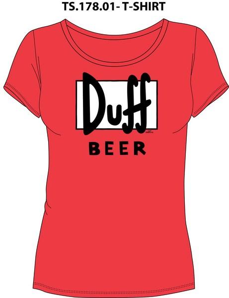 Foto Camiseta Los Simpsons Chica Duff Roja talla S