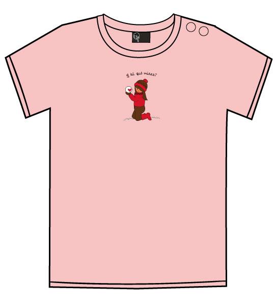 Foto Camiseta Manga Corta Bebé Nena De Rodillas