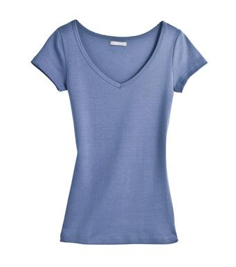 Foto Camiseta manga corta V mujer (Lote 2 desde 11,98)