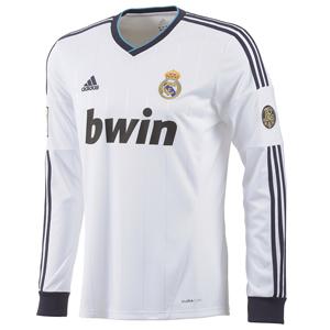 Foto camiseta manga larga adulto 1ª equipación real madrid 2012-2013. talla m