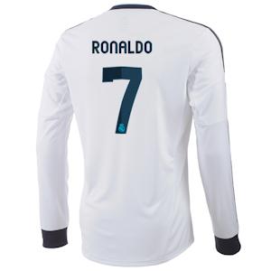 Foto camiseta manga larga adulto ronaldo 1ª equipación real madrid 2012-2013