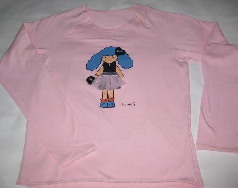 Foto Camiseta manga larga rosa Hi Patty.