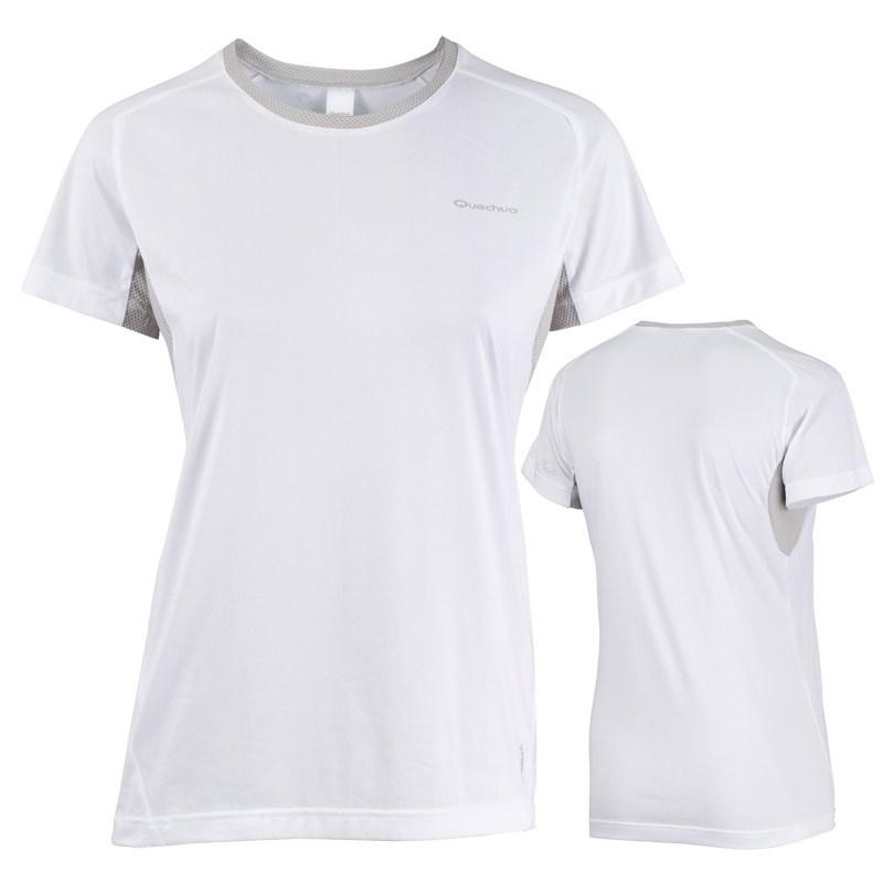 Foto camiseta mangas cortas quechua techfresh 50 mujer blanca talla l