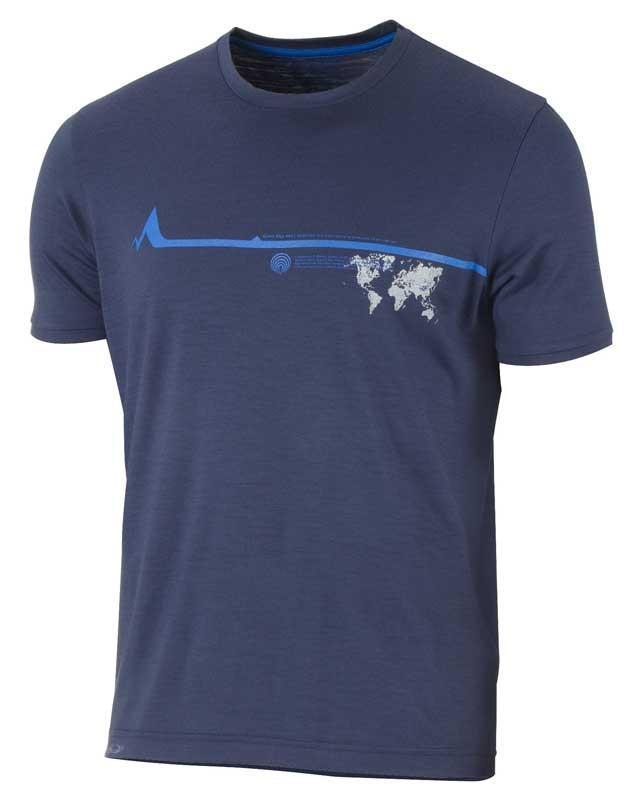 Foto camiseta mangas cortas quechua techwool fresh azul talla xl