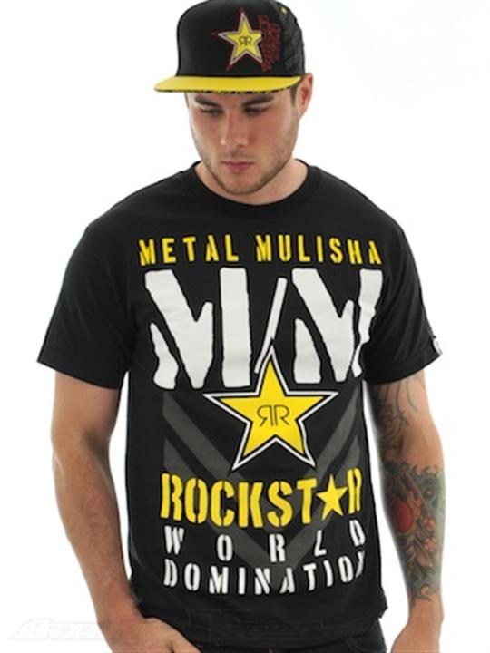 Foto Camiseta Metal Mulisha Rockstar Reconstruct negro