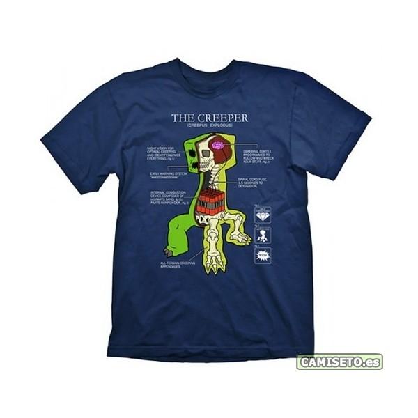 Foto Camiseta Minecraft Creeper Anatomy talla L