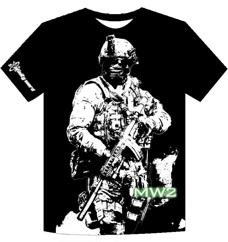 Foto Camiseta Modern Warfare 2 - Soldier - Negra - Talla M