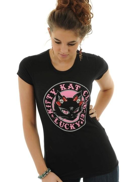 Foto Camiseta Mujer Lucky 13 Kat Club Negro