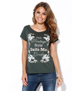 Foto Camiseta mujer manga corta estampada
