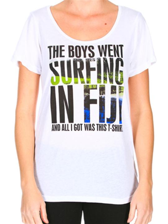 Foto Camiseta Mujer Volcom Fiji Pro Boyfriend Blanco