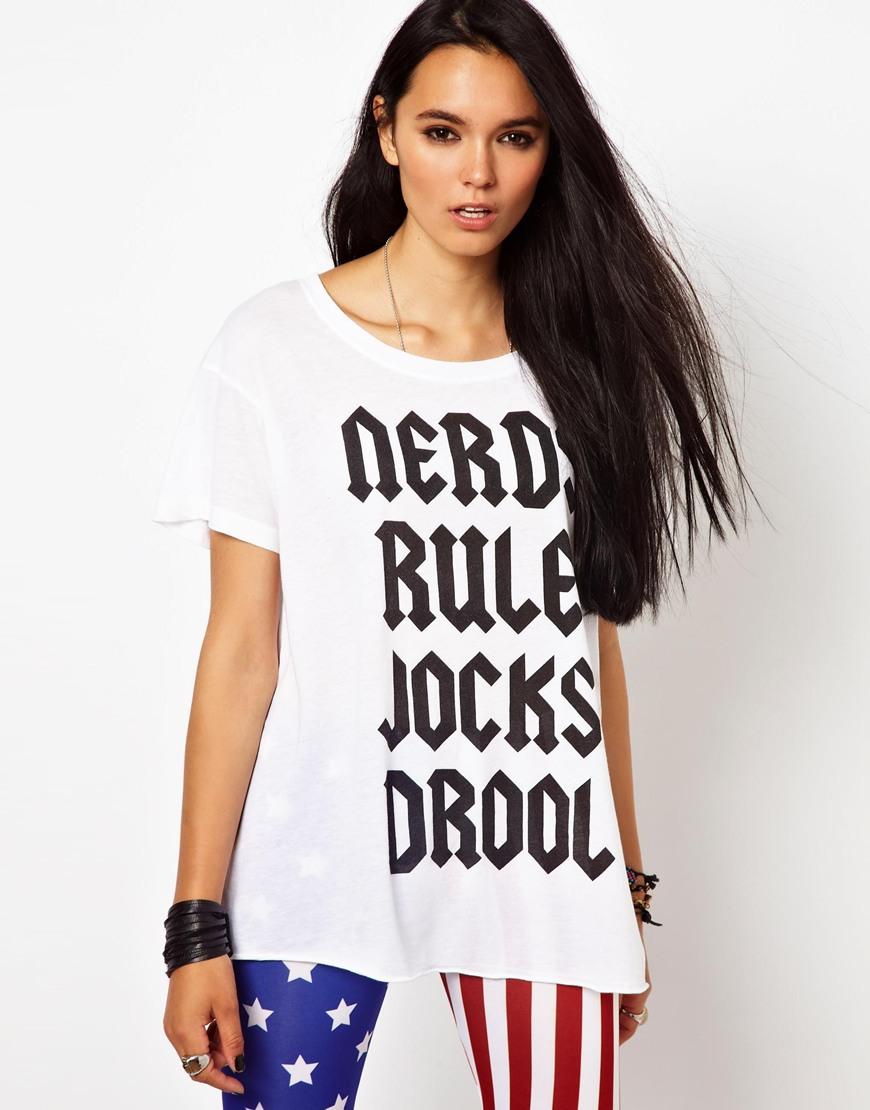 Foto Camiseta Nerds Rule de Voodoo Girl Blanco