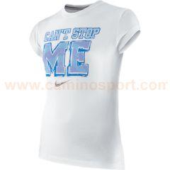 Foto camiseta nike para niñas y chicas can't stop me ss tee yth (481735-100)