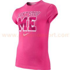 Foto camiseta nike para niñas y chicas can't stop me ss tee yth (481735-632)